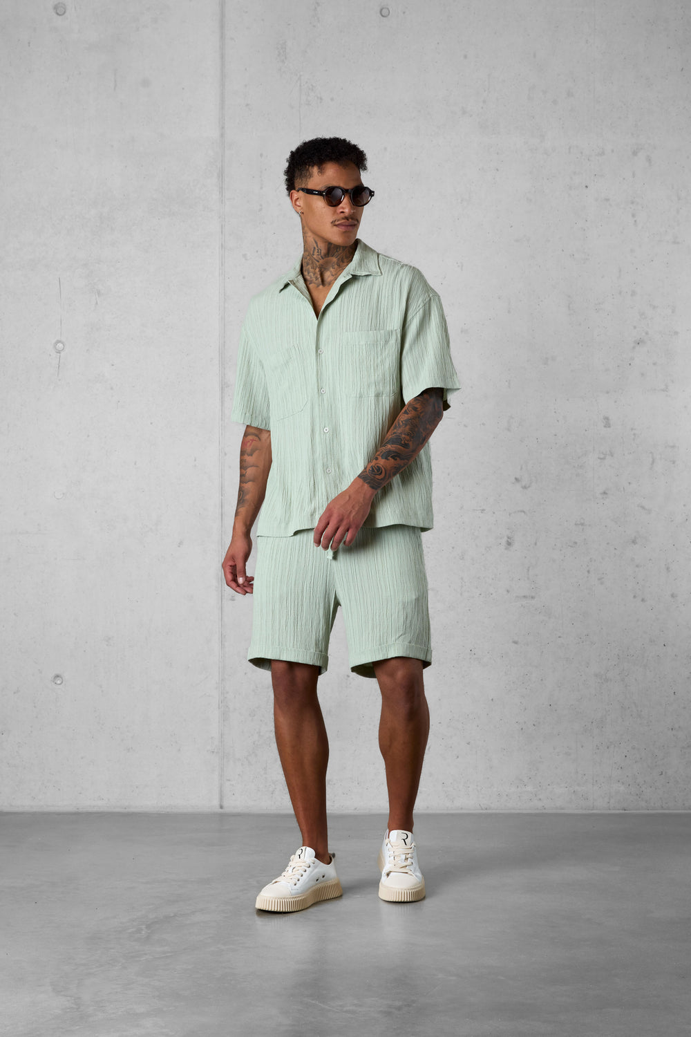 MINT STRIPED SHORTS