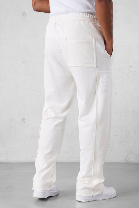 OFFWHITE APPLIQUÉ DISTRESSED LOOSE SWEATPANTS
