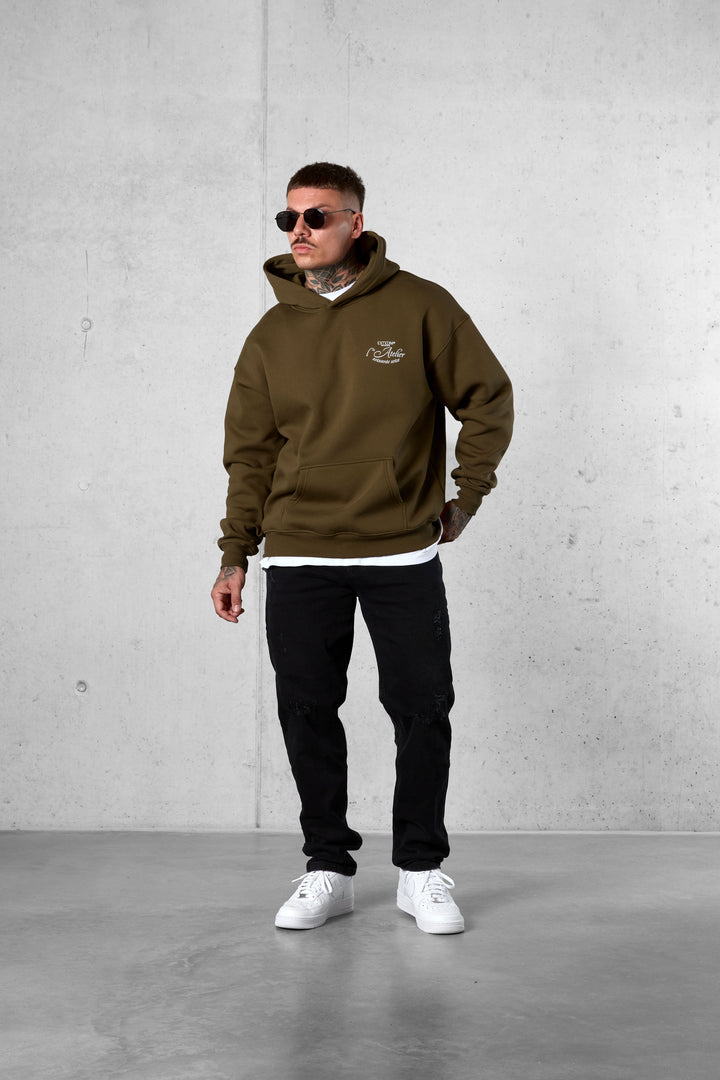 OLIVE L'ATELIER 76 OVERSIZED HOODIE