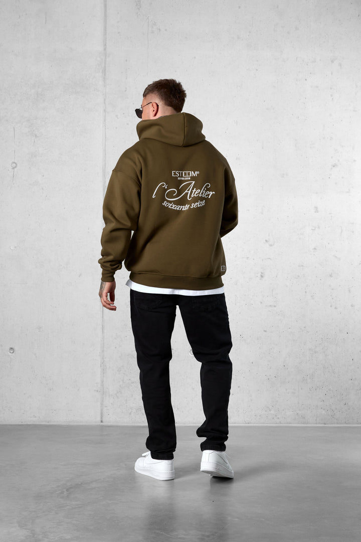 OLIVE L'ATELIER 76 OVERSIZED HOODIE