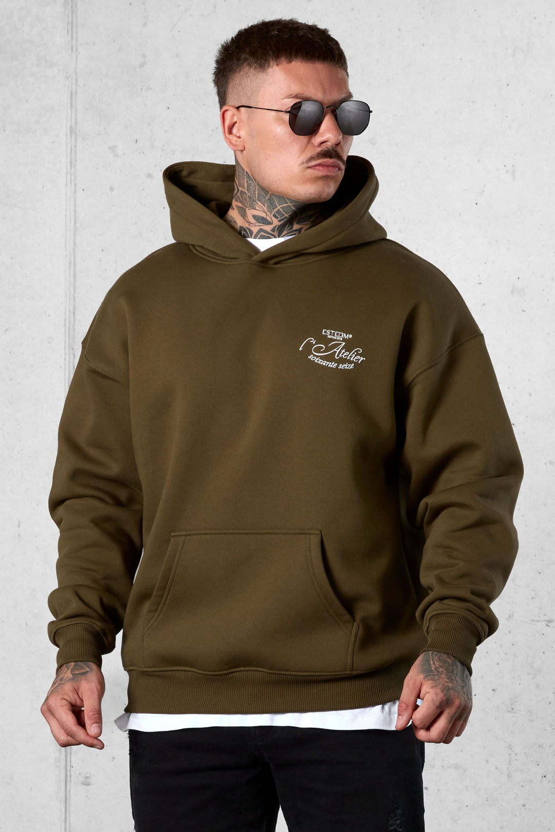 OLIVE L'ATELIER 76 OVERSIZED HOODIE