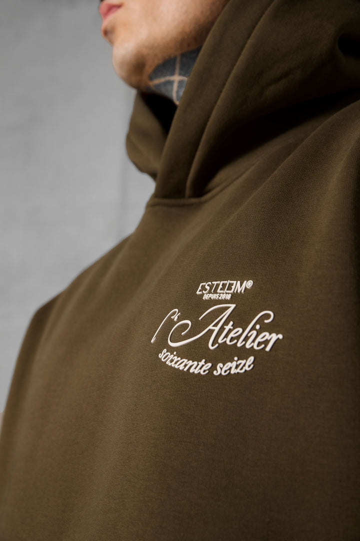 OLIVE L'ATELIER 76 OVERSIZED HOODIE