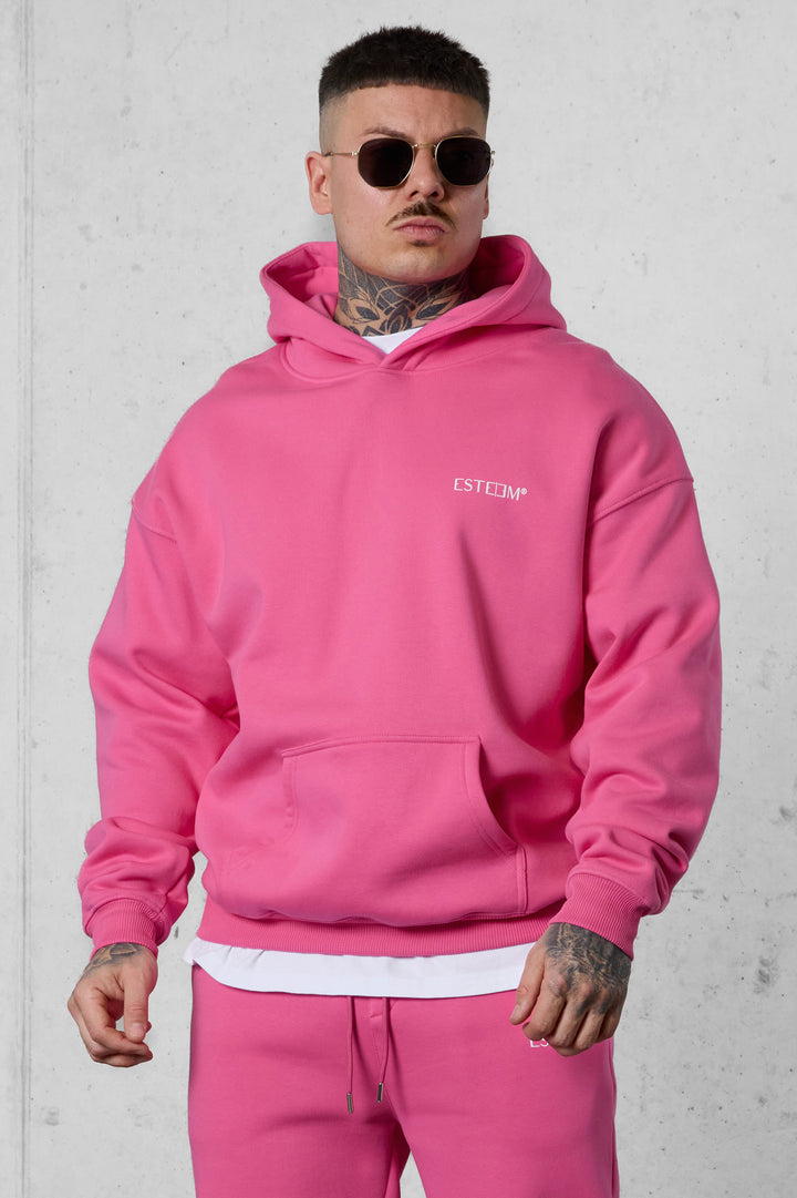 PINK DISCREET OVERSIZED HOODIE