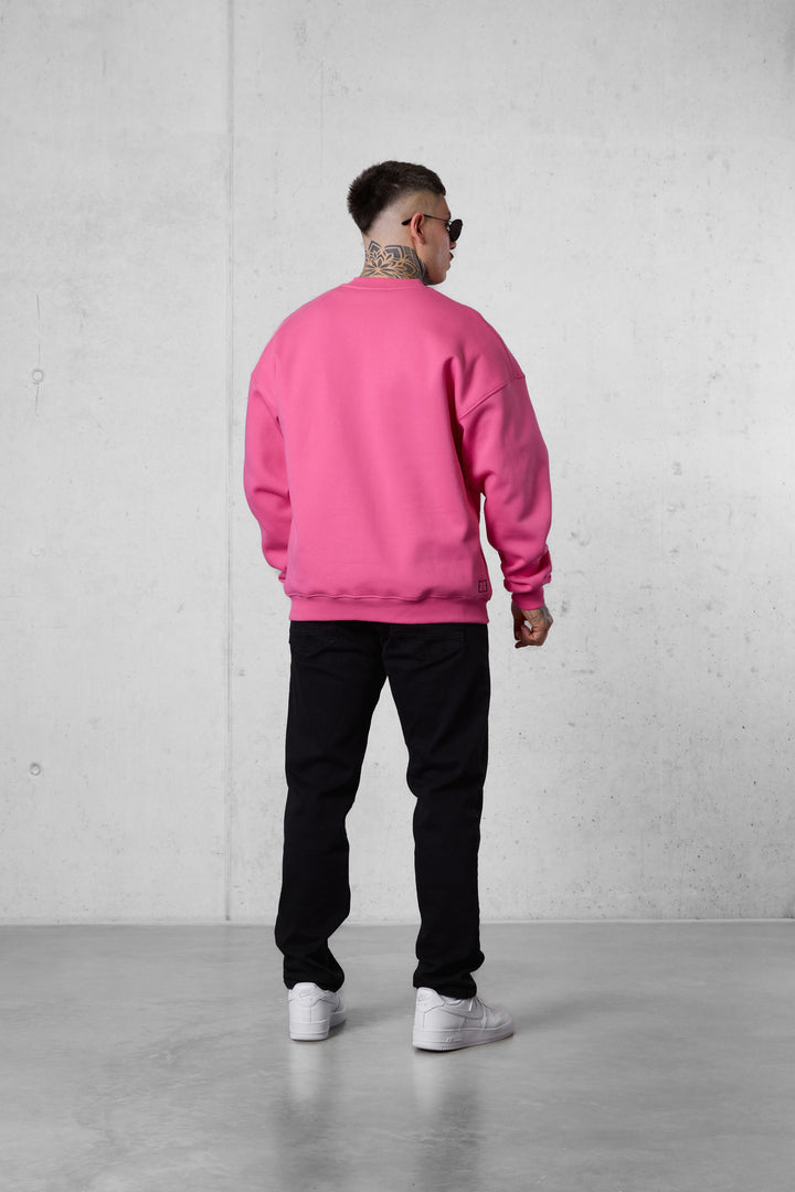 PINK EC LOGO OVERSIZED SWEATER