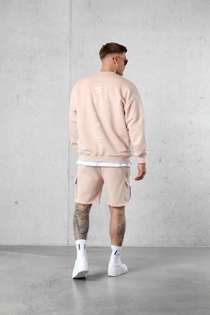 ROSE CHAOS VERTICAL OVERSIZED SWEATER