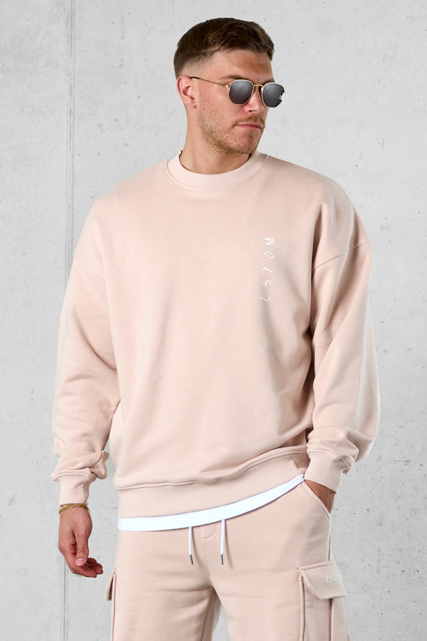 ROSE CHAOS VERTICAL OVERSIZED SWEATER
