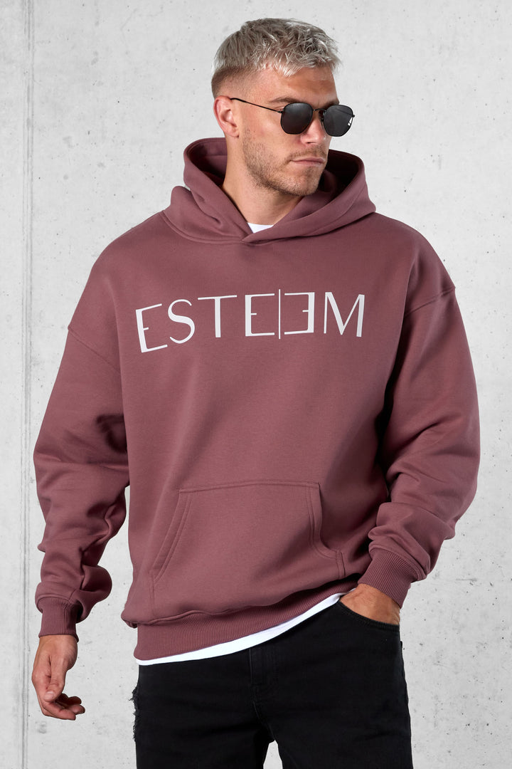 ROSEBROWN LETTERING OVERSIZED HOODIE