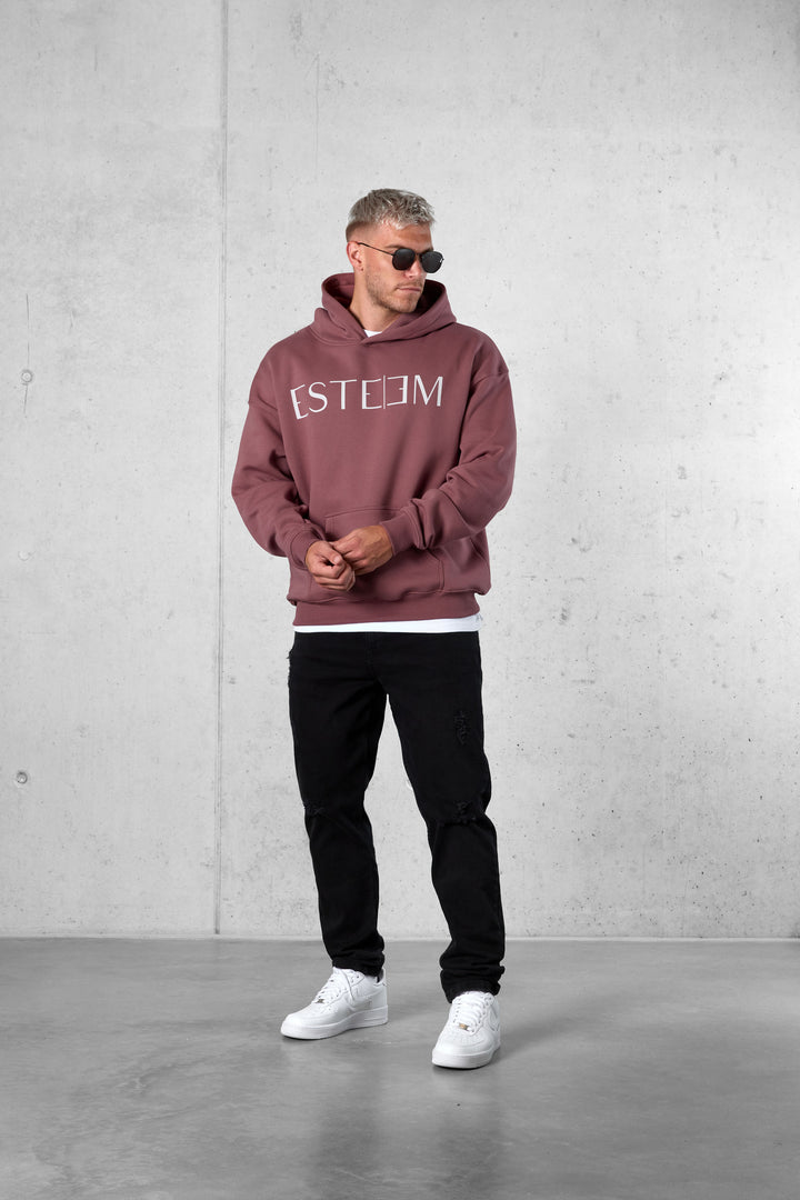 ROSEBROWN LETTERING OVERSIZED HOODIE