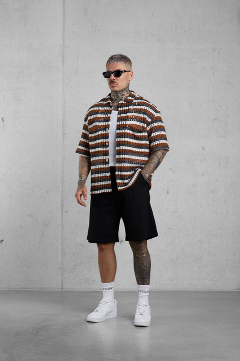 CROCHET STRIPED SHIRT