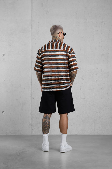 CROCHET STRIPED SHIRT