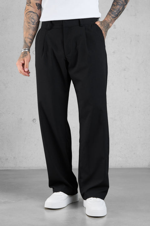 BLACK WIDE TAILORED PANTS [SE]