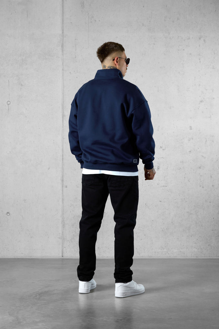 SEABLUE DISCREET OVERSIZED HALFZIP SWEATER