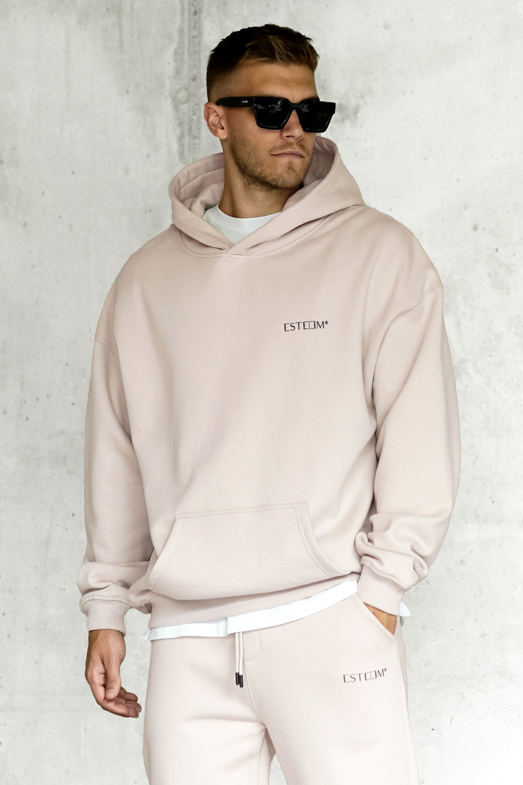 STONE DISCREET OVERSIZED HOODIE