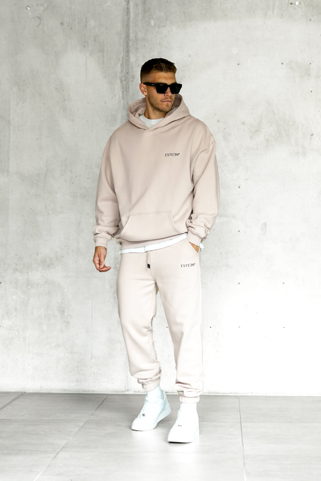 STONE DISCREET OVERSIZED HOODIE