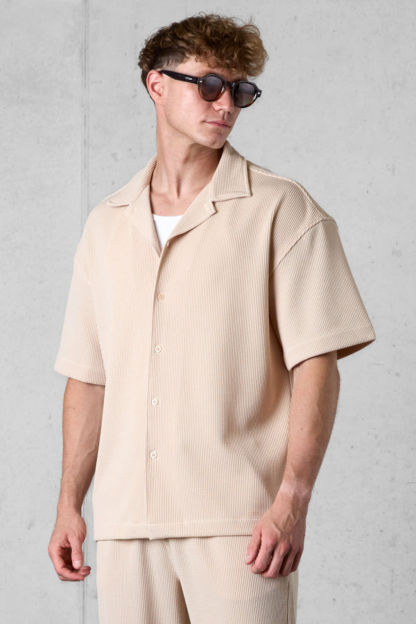 STONE RUFFLES SHIRT