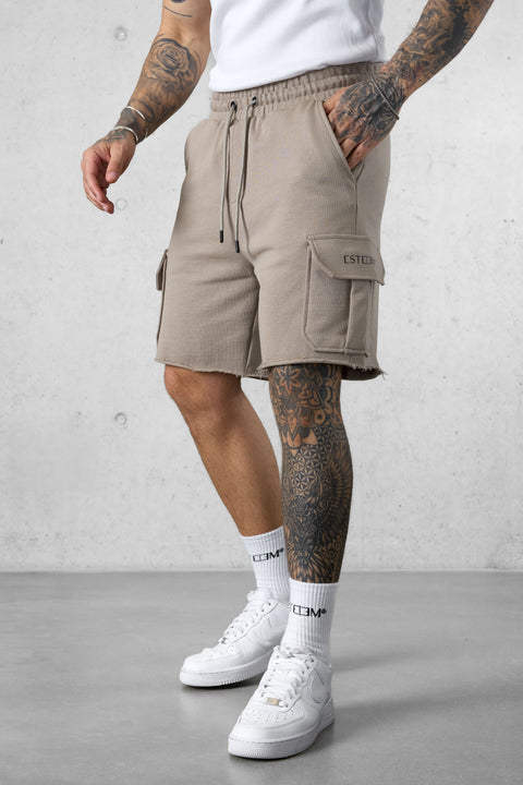 VINTAGEKHAKI DISCREET CARGO SWEATSHORTS