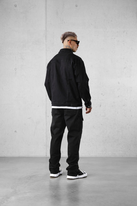 WASHED BLACK JEANS JACKET