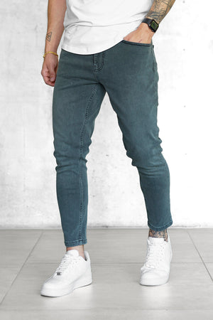 WASHED LIGHTGREY BASIC JEANS