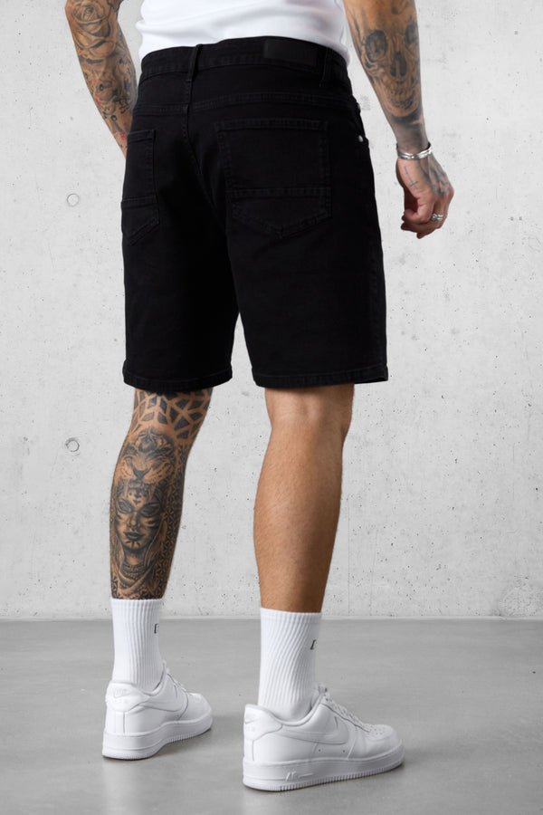 WASHED BLACK BASIC JEANSSHORTS 2.0
