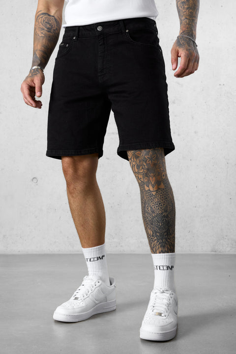 WASHED BLACK BASIC JEANSSHORTS 2.0