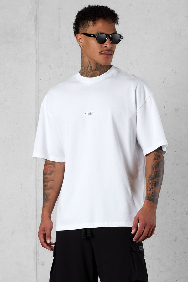WHITE BLAZING SUNSHINE OVERSIZED TEE