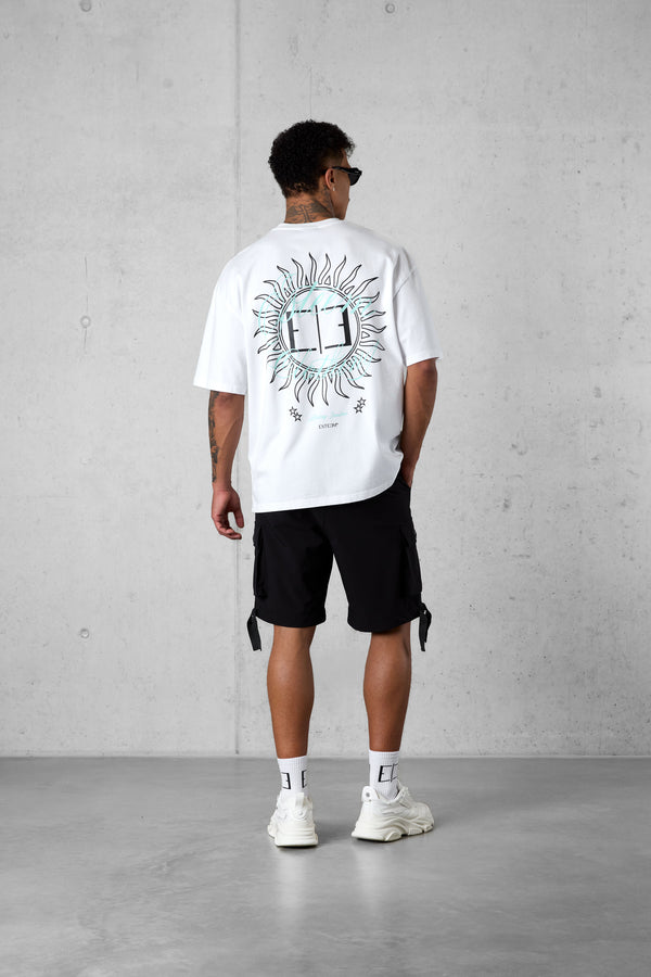 WHITE BLAZING SUNSHINE OVERSIZED TEE