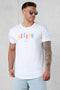 WHITE COLORED BLOWN-UP TEE