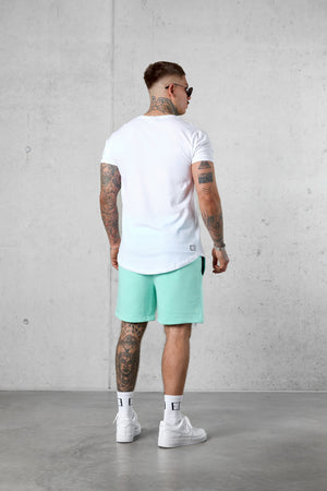 WHITE ICEGREEN LETTERING TEE