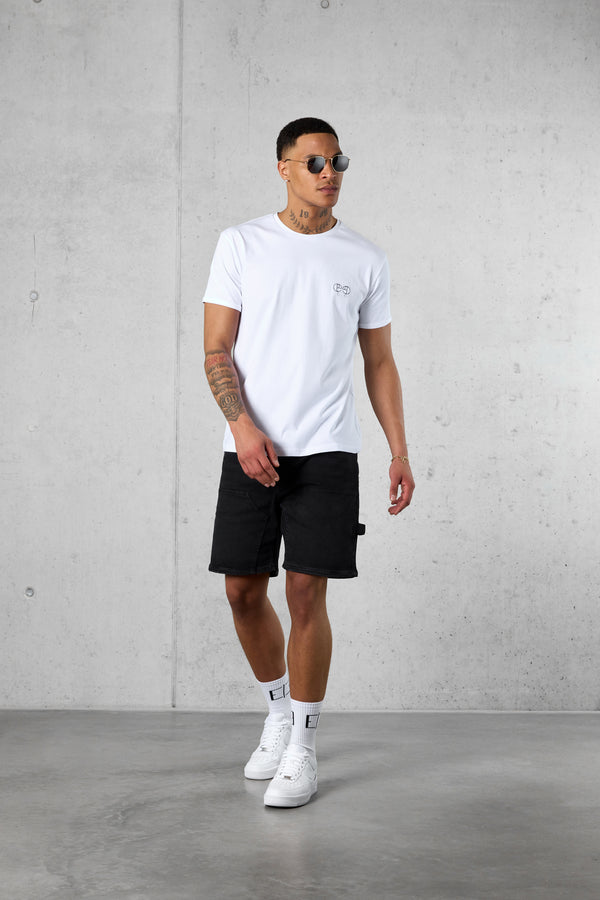 WHITE LOOP LOGO TEE