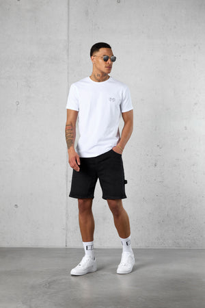 WHITE LOOP LOGO TEE