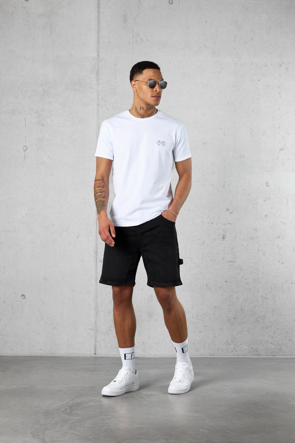 WHITE LOOP LOGO TEE