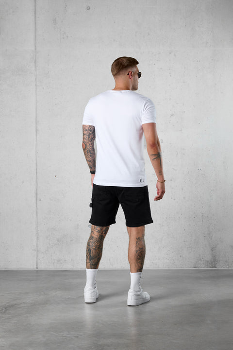 WHITE NEVERENDING MOVEMENT LOGO TEE