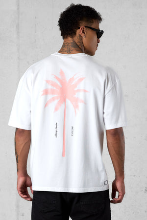 WHITE PALM OVERSIZED TEE 4.0