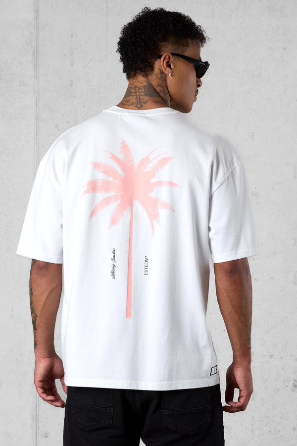 WHITE PALM OVERSIZED TEE 4.0