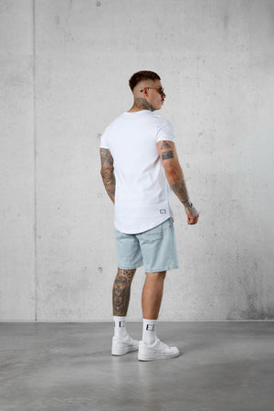 WHITE PINK LETTERING TEE