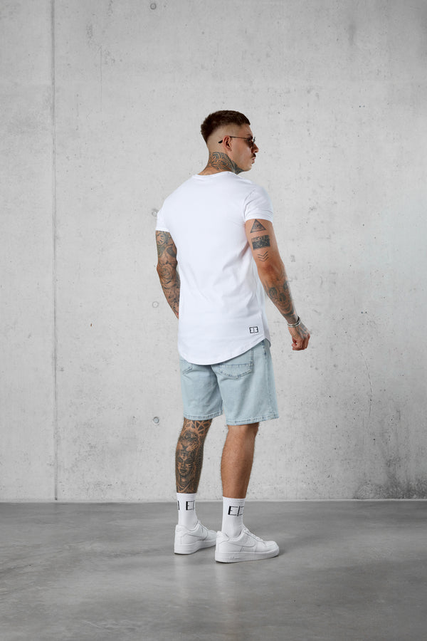 WHITE PINK LETTERING TEE