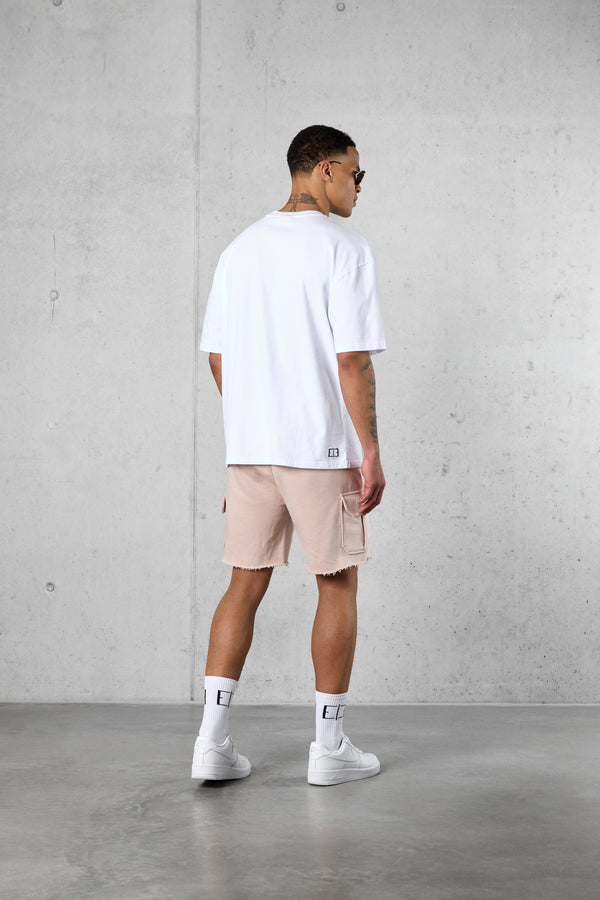 WHITE ROSE CURVE OVERSIZED TEE