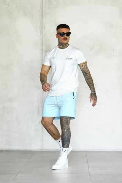 WHITE SINGLE PALM LOGO TEE