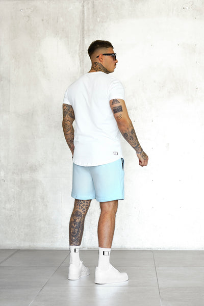 WHITE SINGLE PALM LOGO TEE