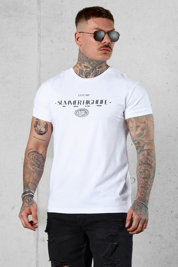 WHITE SUMMER HIGHLIFE TEE