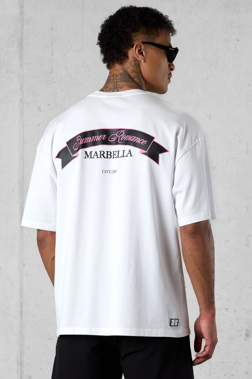WHITE SUMMER ROMANCE OVERSIZED TEE