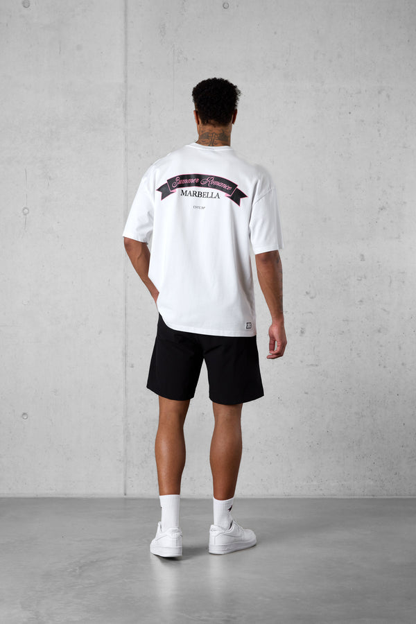 WHITE SUMMER ROMANCE OVERSIZED TEE