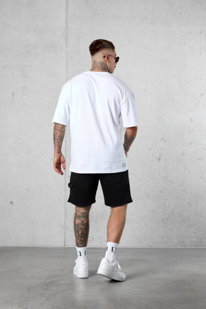 WHITE SUNSET POCKET OVERSIZED TEE