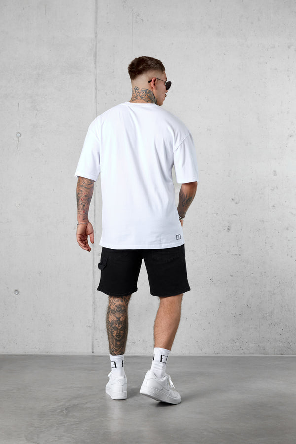 WHITE SUNSET POCKET OVERSIZED TEE