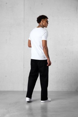 WHITE EC LOGO TEE