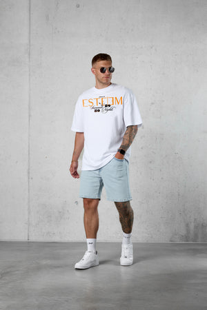 WHITE SUMMER NIGHTS OVERSIZED TEE