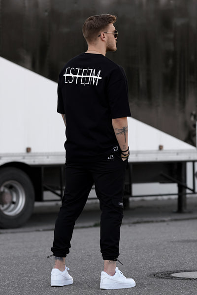 BLACK SKULL OVERSIZED TEE