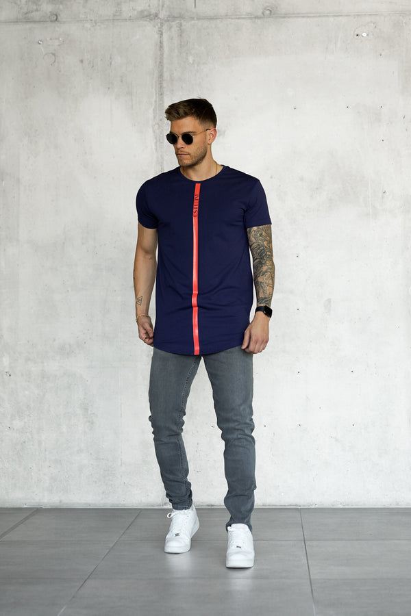 DARKBLUE STRIPE TEE