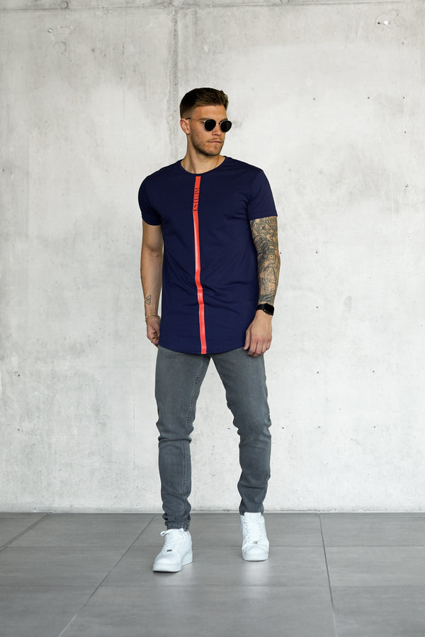 DARKBLUE STRIPE TEE