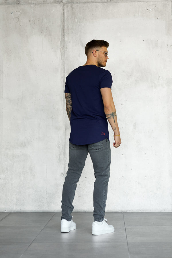 DARKBLUE STRIPE TEE